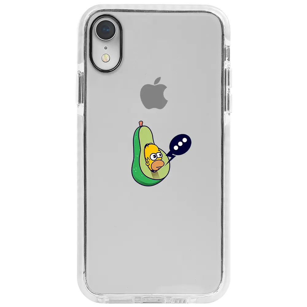 Apple iPhone XR Beyaz Impact Premium Telefon Kılıfı - Avokado Simpson