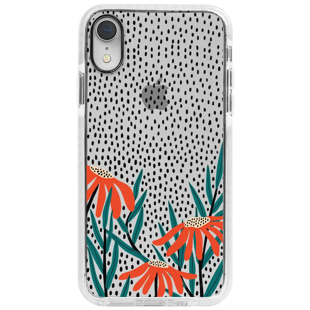 Apple iPhone XR Beyaz Impact Premium Telefon Kılıfı - Ay Çiçeği