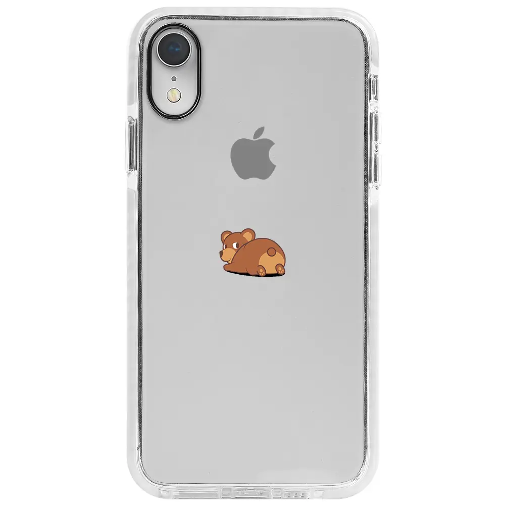 Apple iPhone XR Beyaz Impact Premium Telefon Kılıfı - Bear