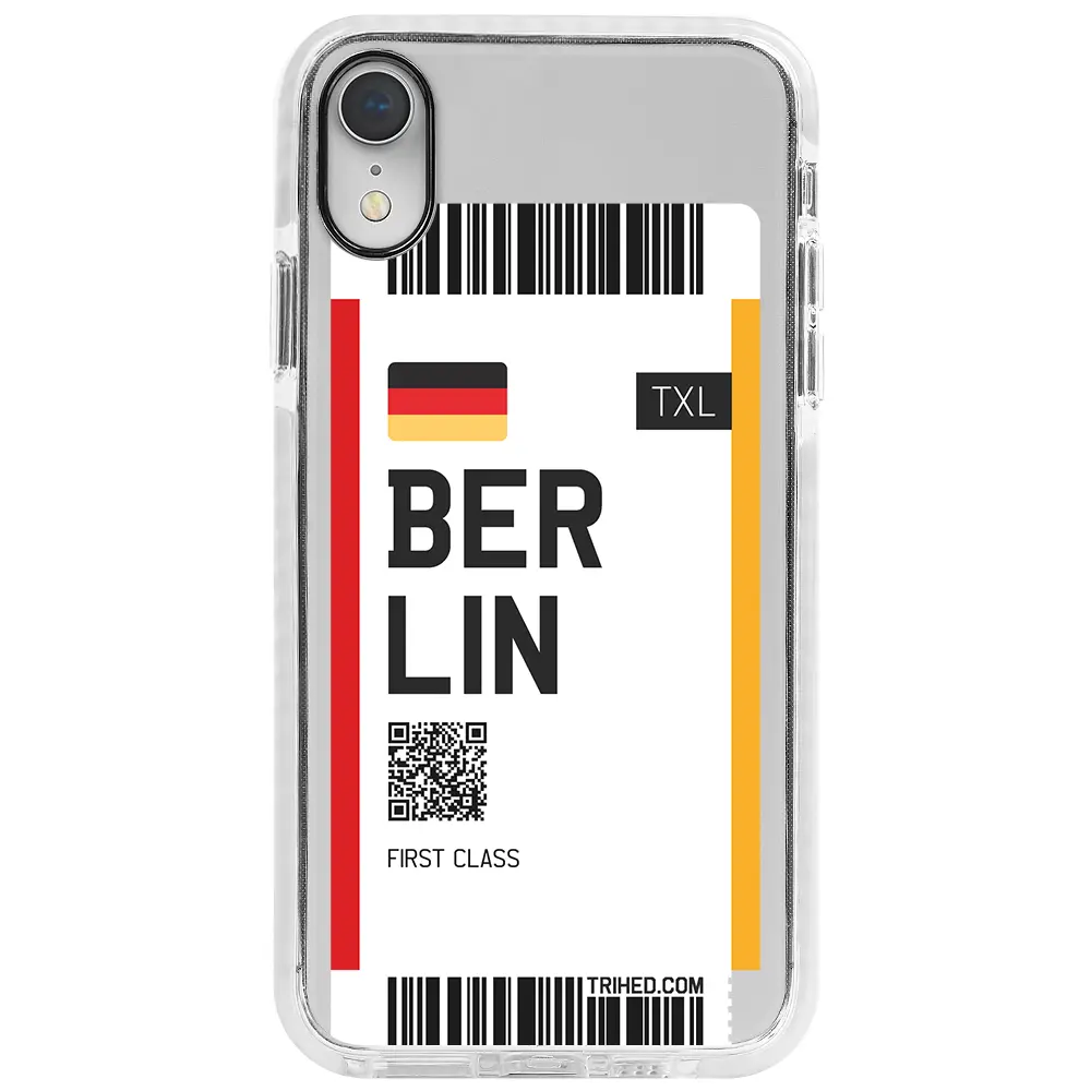 Apple iPhone XR Beyaz Impact Premium Telefon Kılıfı - Berlin Bileti