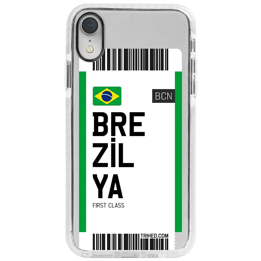 Apple iPhone XR Beyaz Impact Premium Telefon Kılıfı - Brezilya Bileti