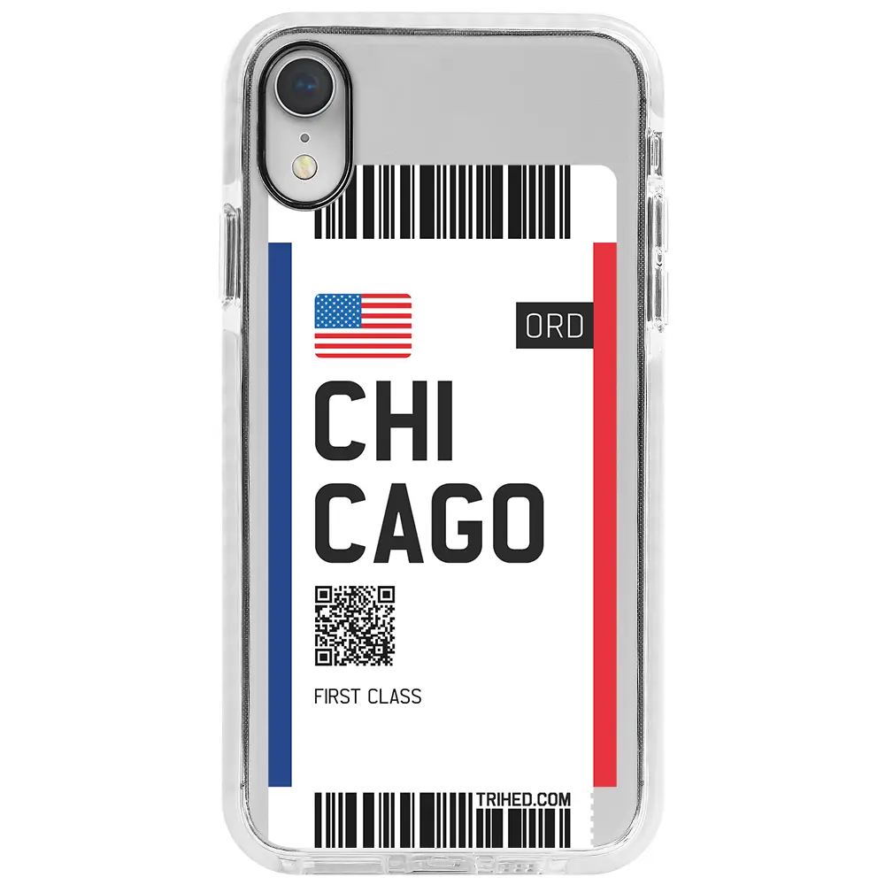 Apple iPhone XR Beyaz Impact Premium Telefon Kılıfı - Chicago Bileti
