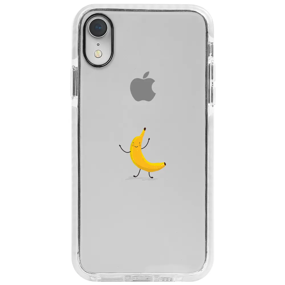 Apple iPhone XR Beyaz Impact Premium Telefon Kılıfı - Cute Muz