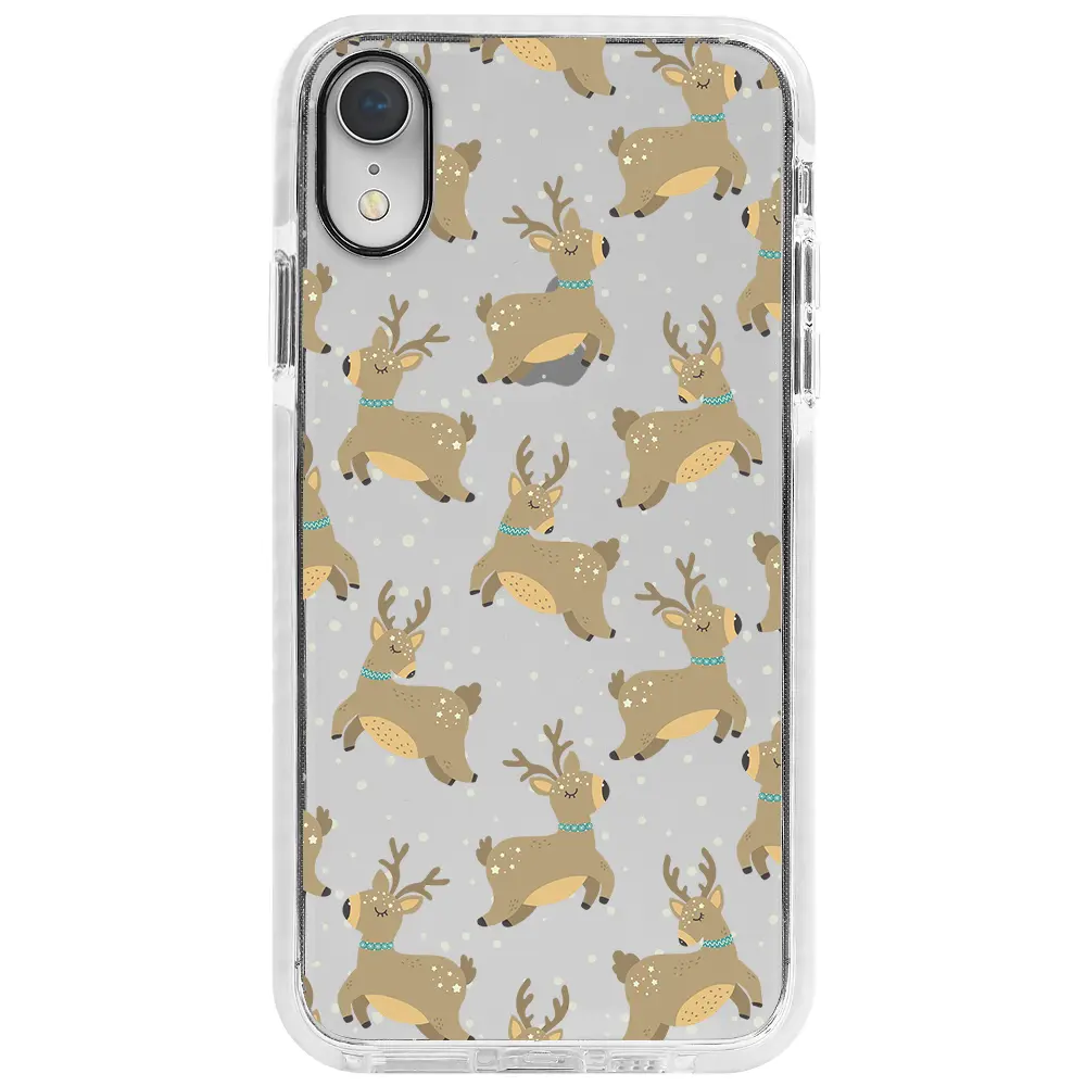 Apple iPhone XR Beyaz Impact Premium Telefon Kılıfı - Dear Deer