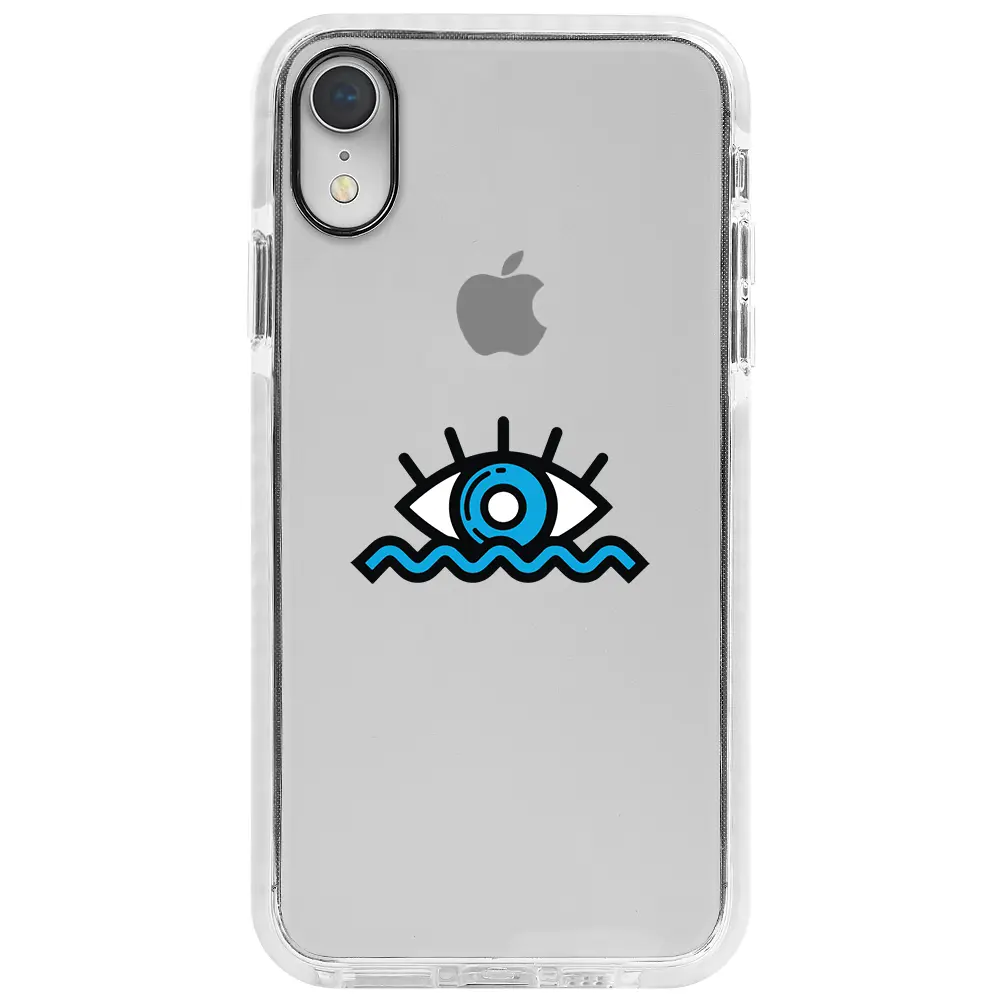 Apple iPhone XR Beyaz Impact Premium Telefon Kılıfı - Denizci Gözü