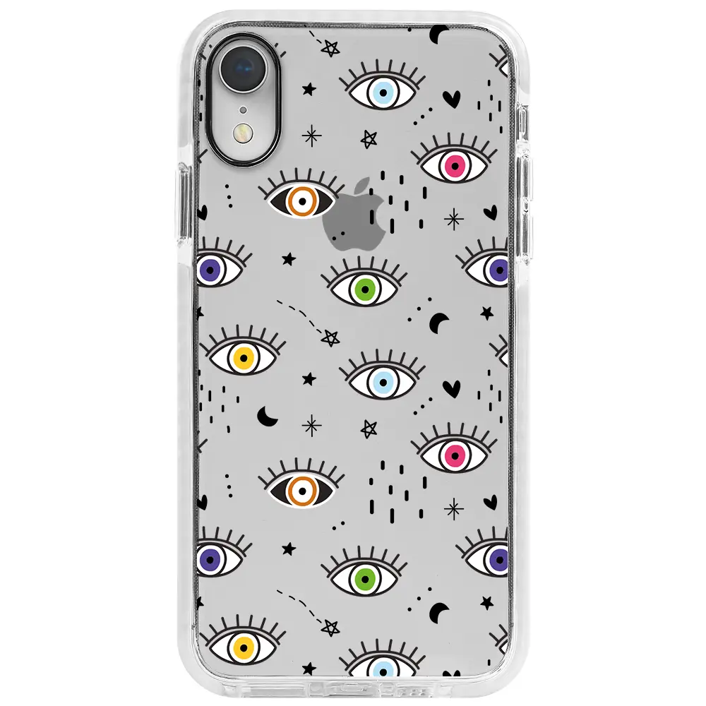 Apple iPhone XR Beyaz Impact Premium Telefon Kılıfı - En Renkli Göz