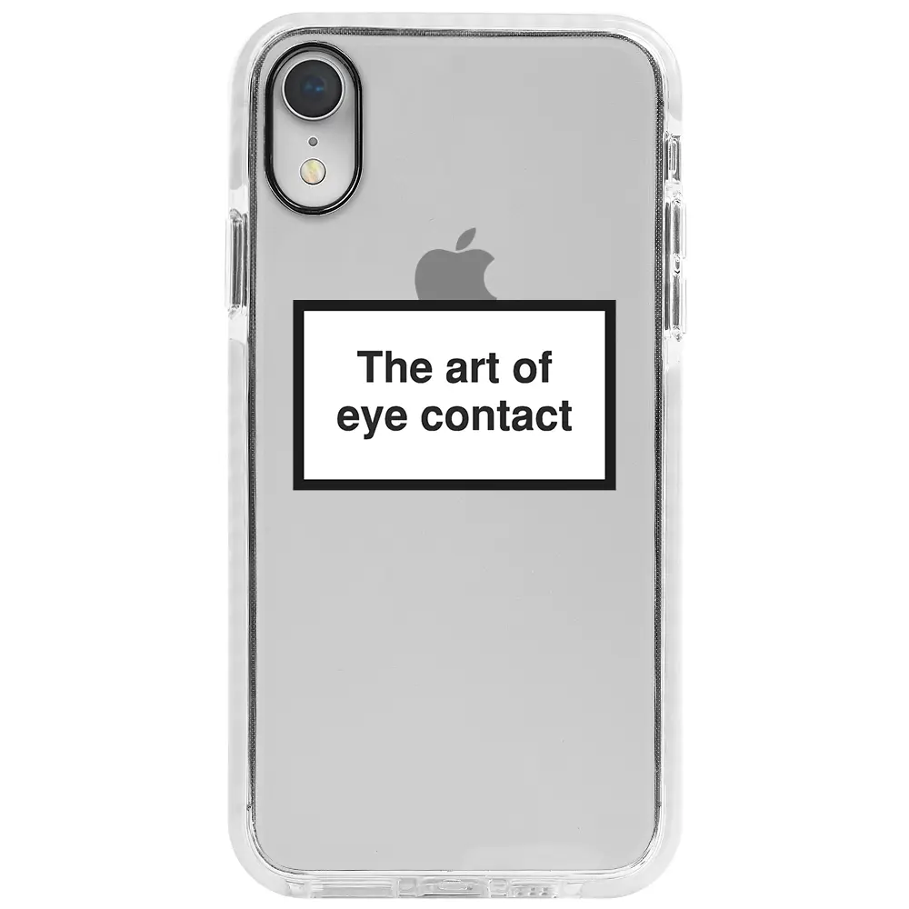 Apple iPhone XR Beyaz Impact Premium Telefon Kılıfı - Eye Contact