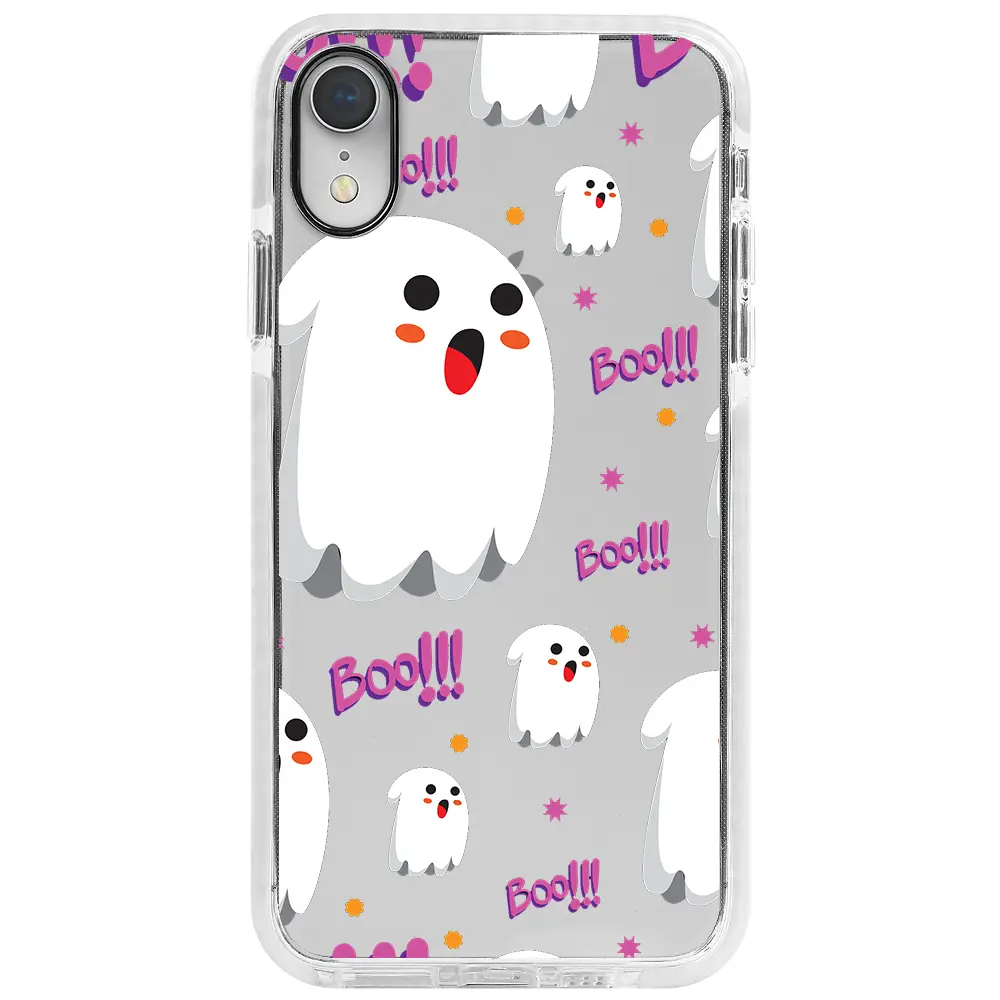 Apple iPhone XR Beyaz Impact Premium Telefon Kılıfı - Ghost Boo!