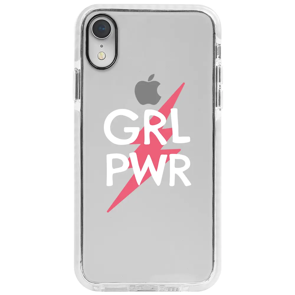 Apple iPhone XR Beyaz Impact Premium Telefon Kılıfı - Grrl Pwr