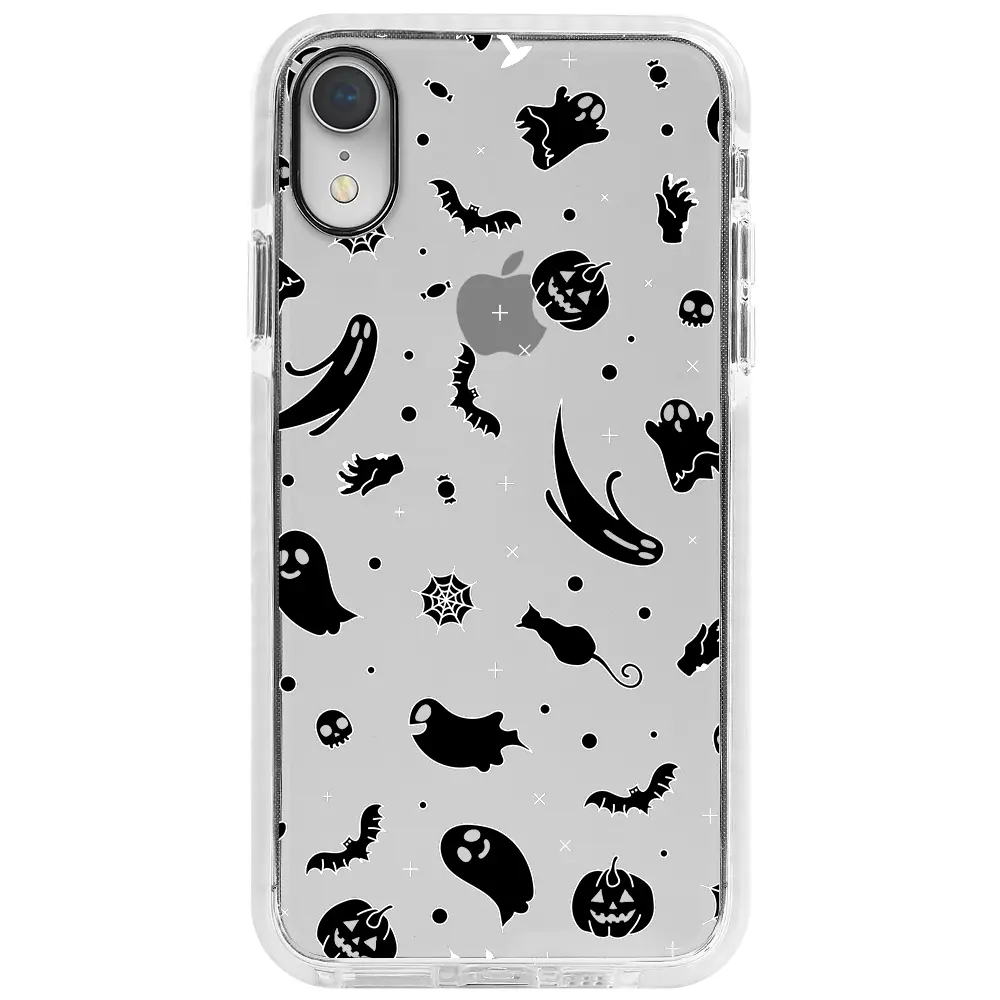 Apple iPhone XR Beyaz Impact Premium Telefon Kılıfı - Halloween Black