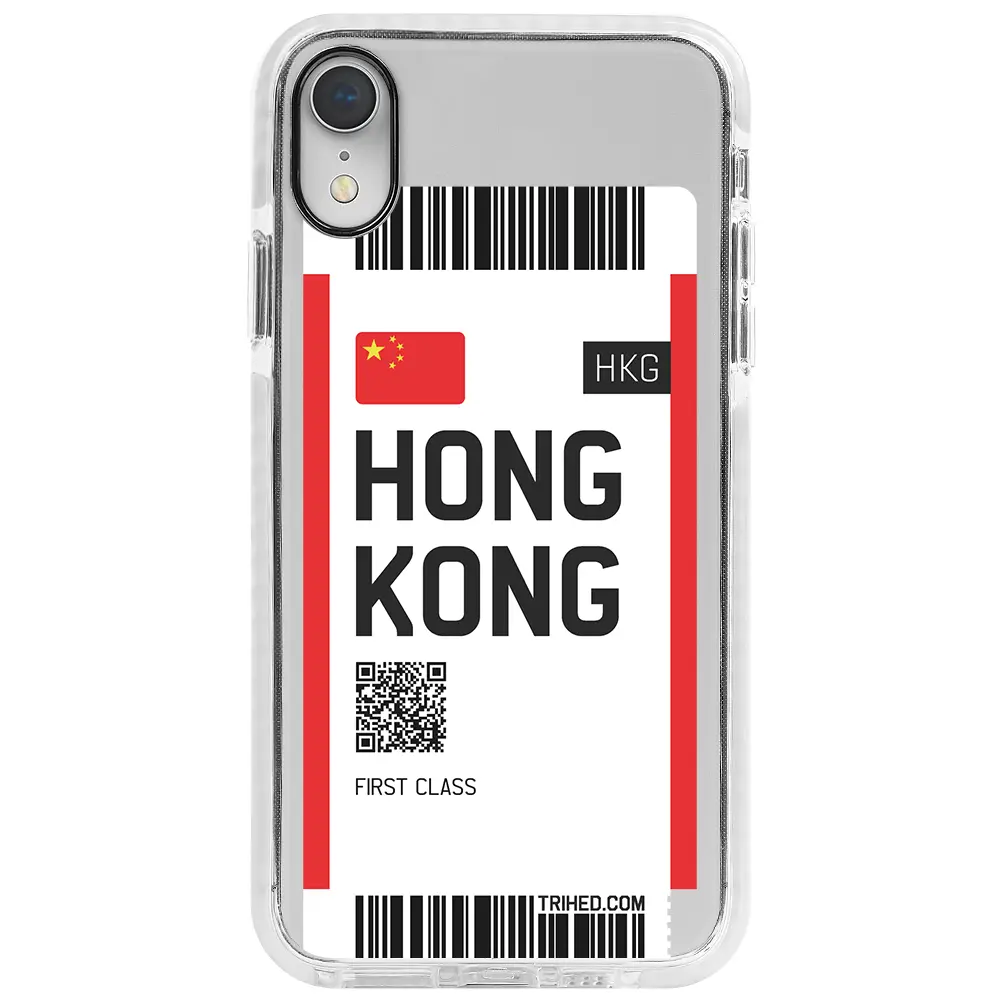 Apple iPhone XR Beyaz Impact Premium Telefon Kılıfı - Hong Kong Bileti