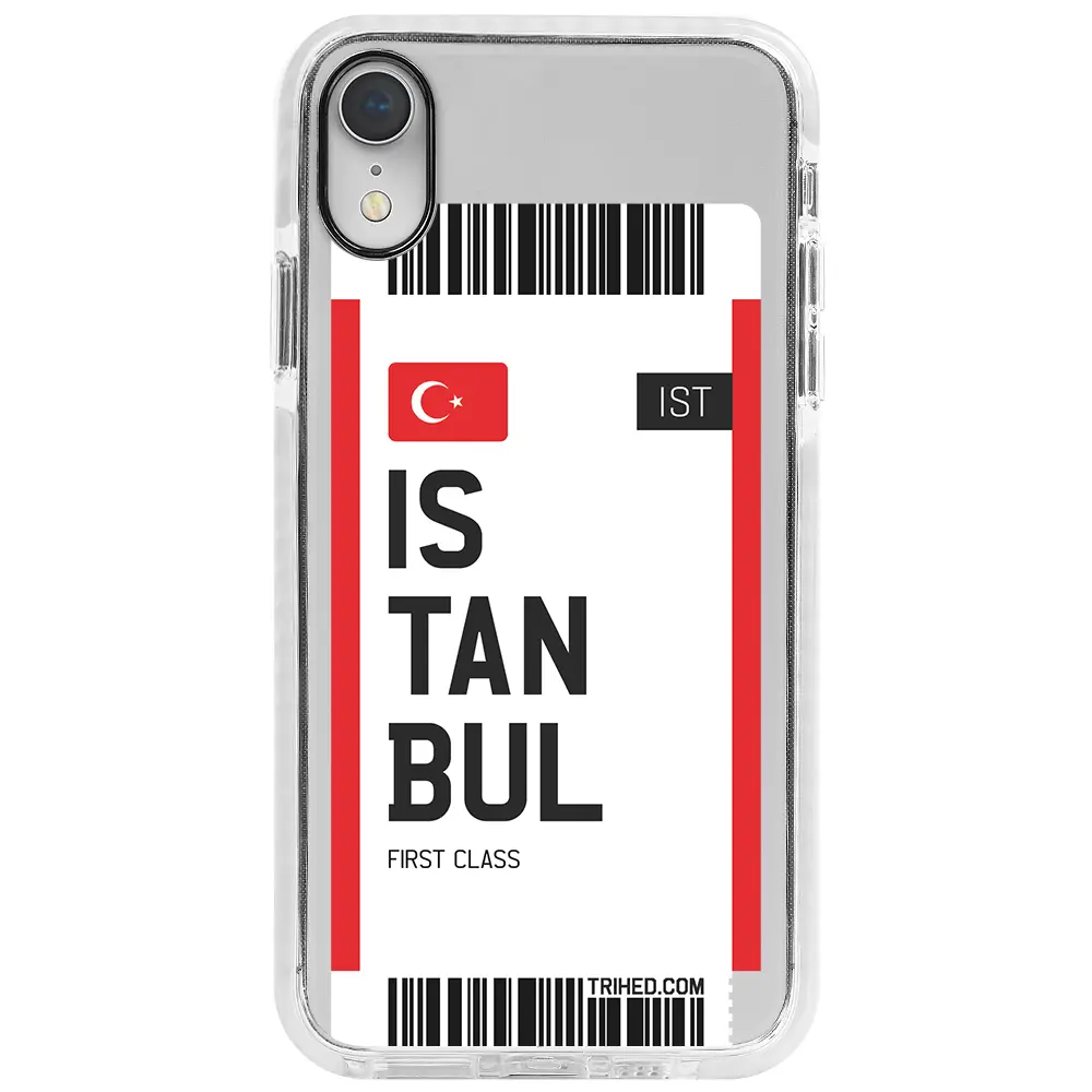 Apple iPhone XR Beyaz Impact Premium Telefon Kılıfı - İstanbul Bileti