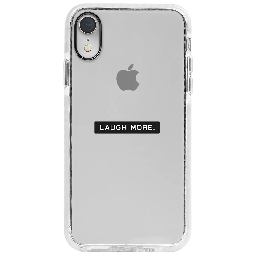 Apple iPhone XR Beyaz Impact Premium Telefon Kılıfı - Laugh More