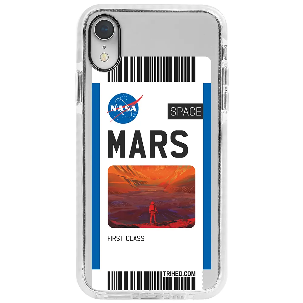 Apple iPhone XR Beyaz Impact Premium Telefon Kılıfı - Mars Bileti