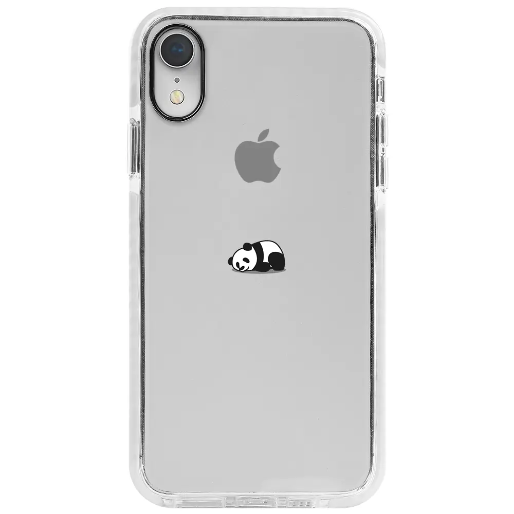 Apple iPhone XR Beyaz Impact Premium Telefon Kılıfı - Miskin Panda