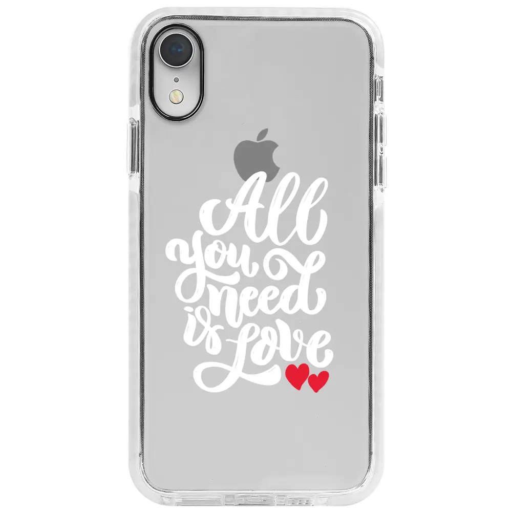 Apple iPhone XR Beyaz Impact Premium Telefon Kılıfı - Need Love