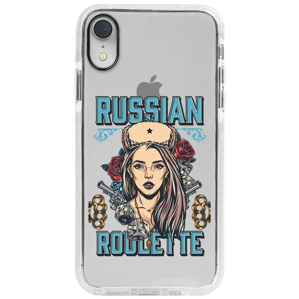 Apple iPhone XR Beyaz Impact Premium Telefon Kılıfı - Russian Girl