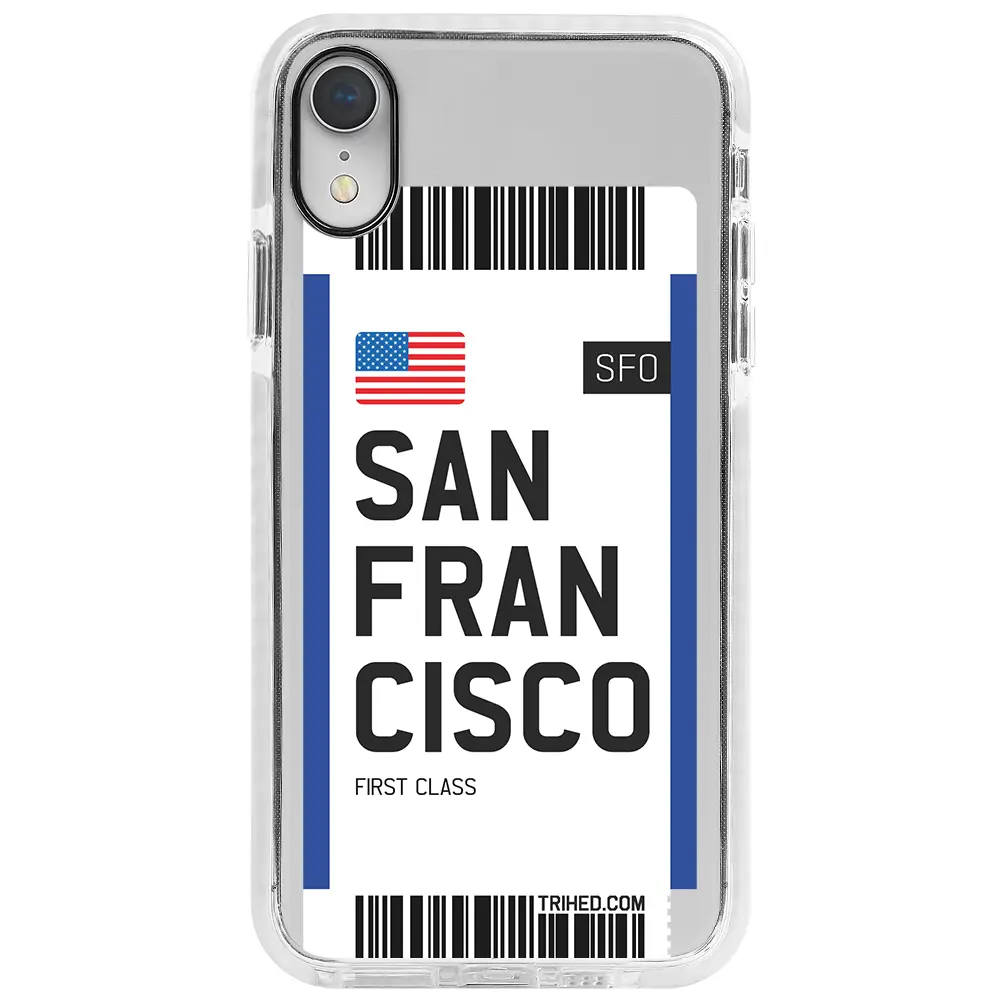 Apple iPhone XR Beyaz Impact Premium Telefon Kılıfı - San Francisco Bileti