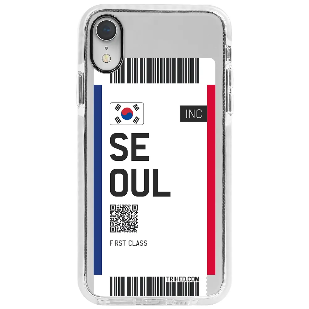 Apple iPhone XR Beyaz Impact Premium Telefon Kılıfı - Seoul Bileti