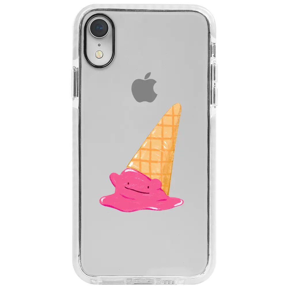 Apple iPhone XR Beyaz Impact Premium Telefon Kılıfı - Sevimli Dondurma