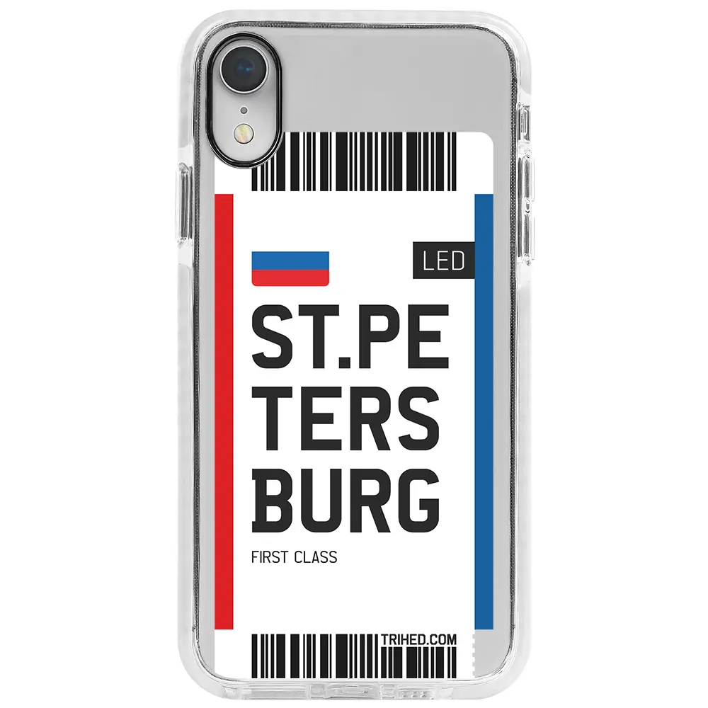 Apple iPhone XR Beyaz Impact Premium Telefon Kılıfı - St. Petersburg Bileti