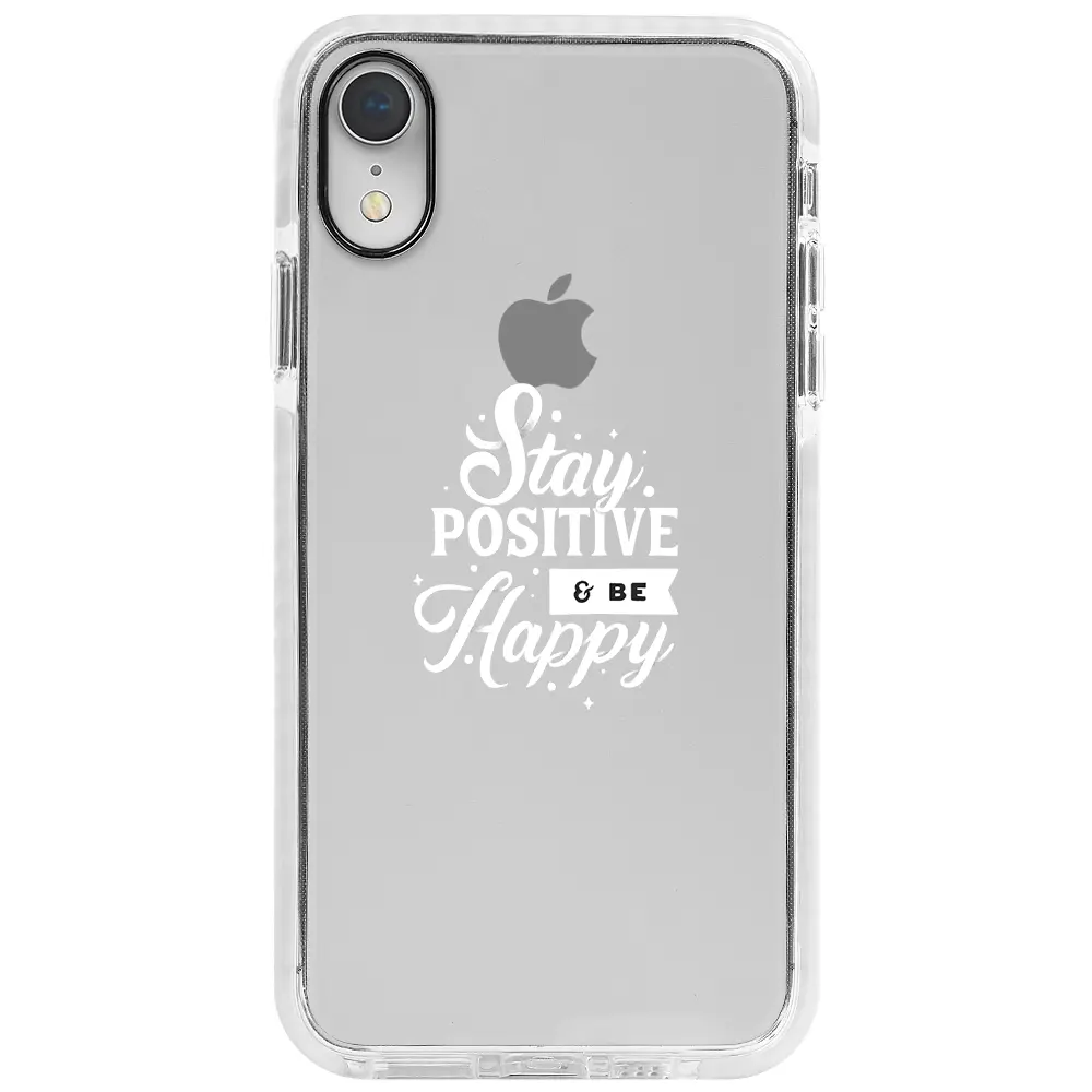 Apple iPhone XR Beyaz Impact Premium Telefon Kılıfı - Stay Positive