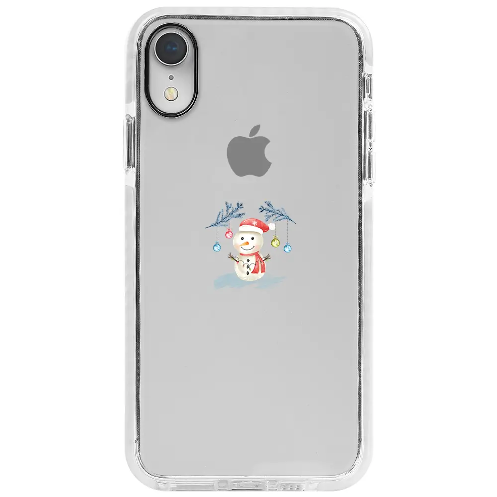 Apple iPhone XR Beyaz Impact Premium Telefon Kılıfı - Sugar Snowman