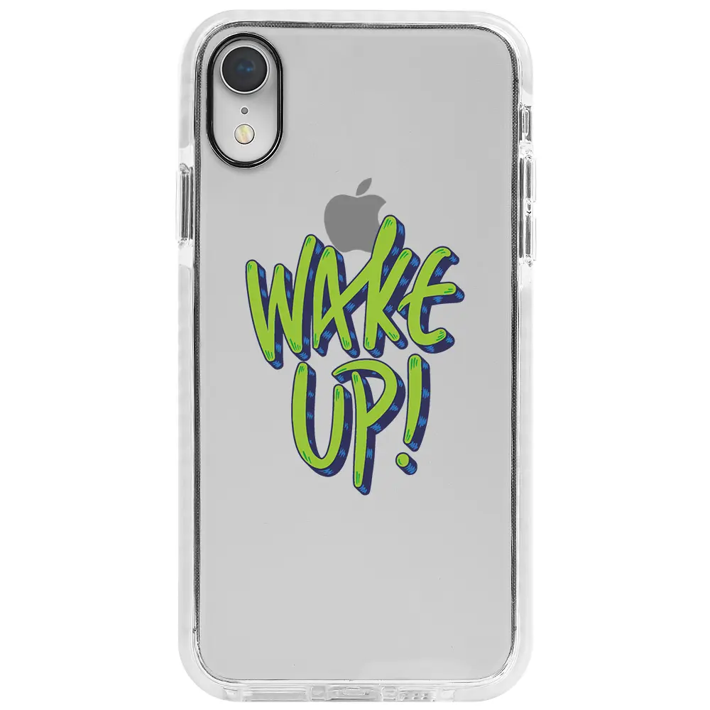Apple iPhone XR Beyaz Impact Premium Telefon Kılıfı - Wake Up