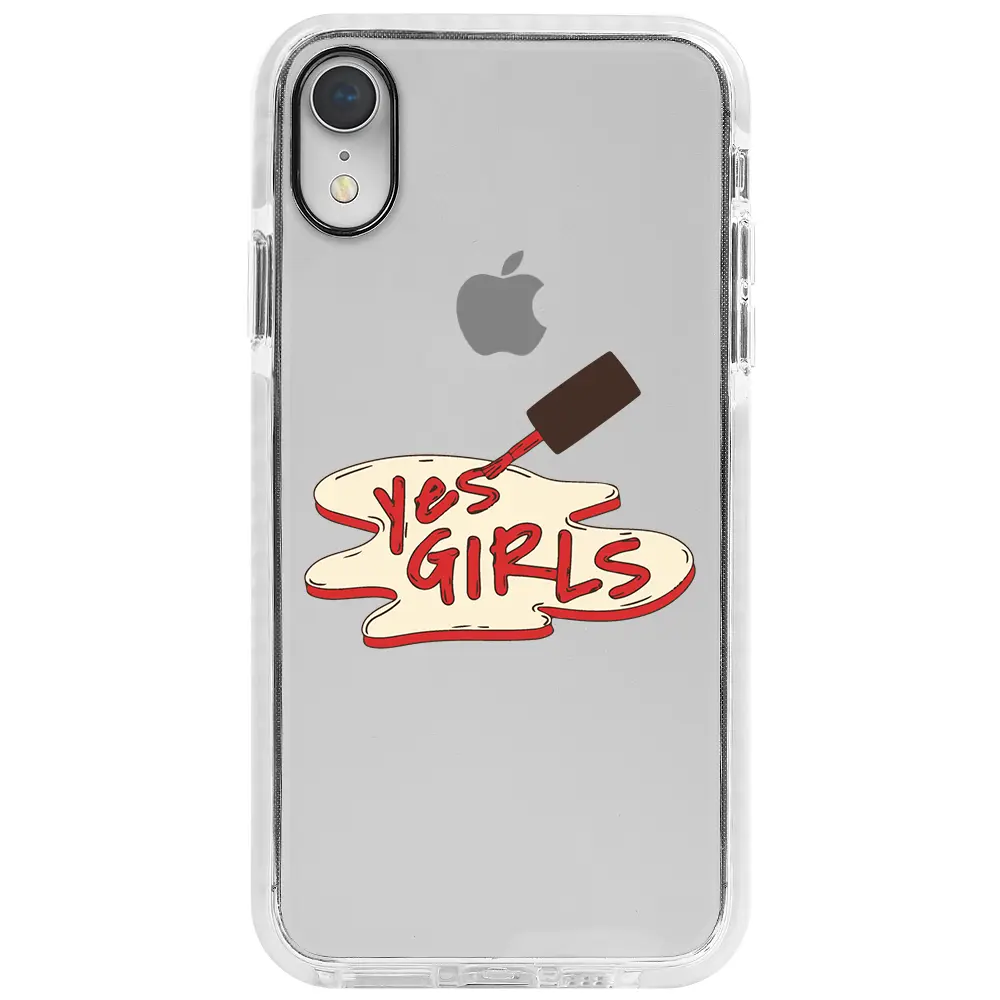 Apple iPhone XR Beyaz Impact Premium Telefon Kılıfı - Yes Girls