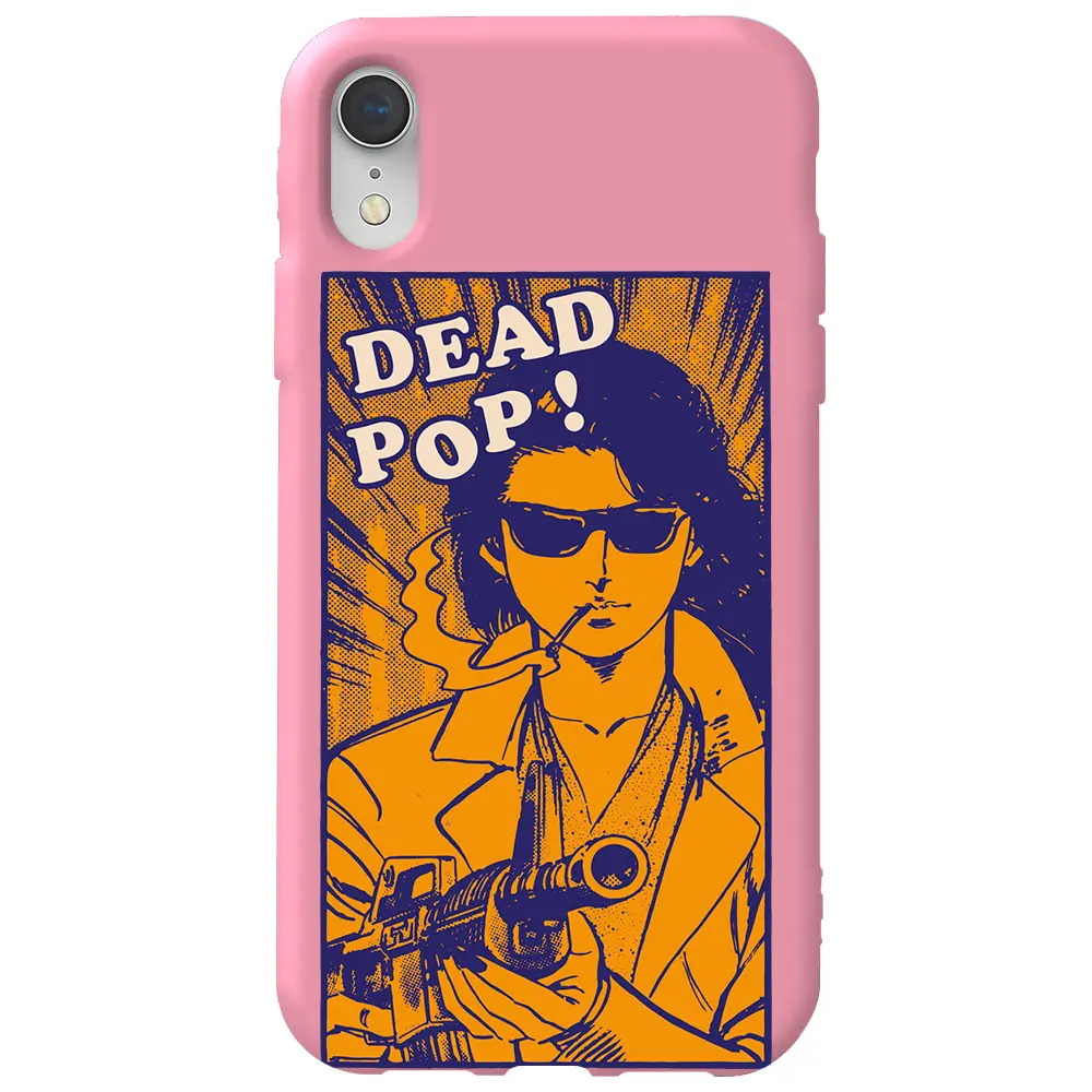 Apple iPhone XR Pembe Renkli Silikon Telefon Kılıfı - Dead Pop
