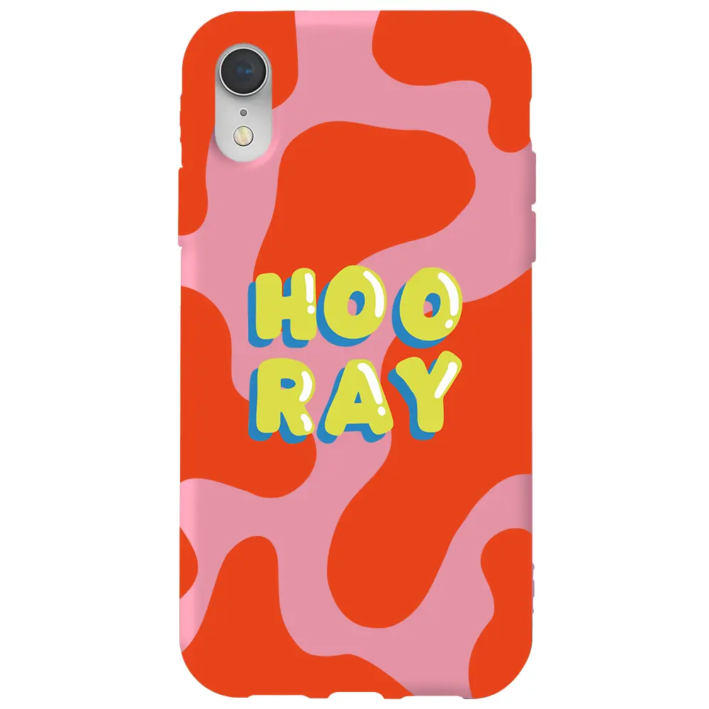 Apple iPhone XR Pembe Renkli Silikon Telefon Kılıfı - Hoo Ray