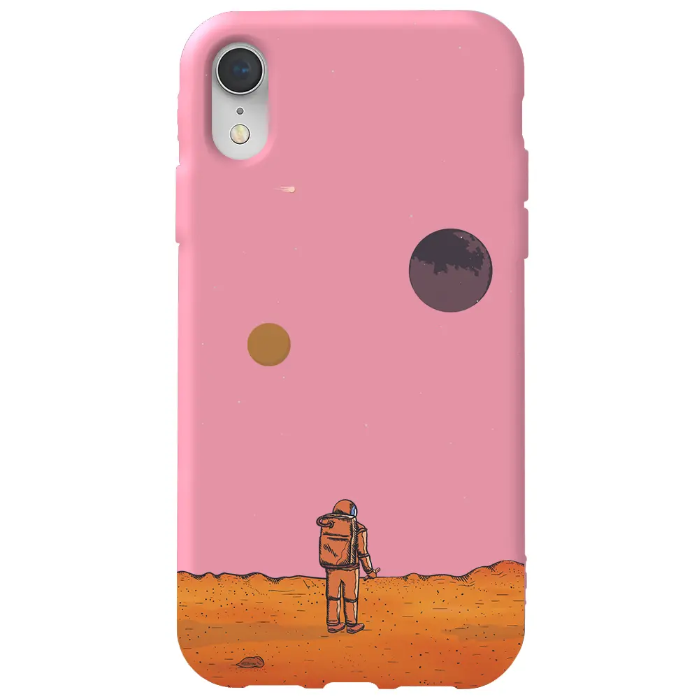 Apple iPhone XR Pembe Renkli Silikon Telefon Kılıfı - Mars