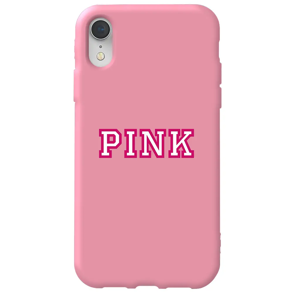 Apple iPhone XR Pembe Renkli Silikon Telefon Kılıfı - Pink