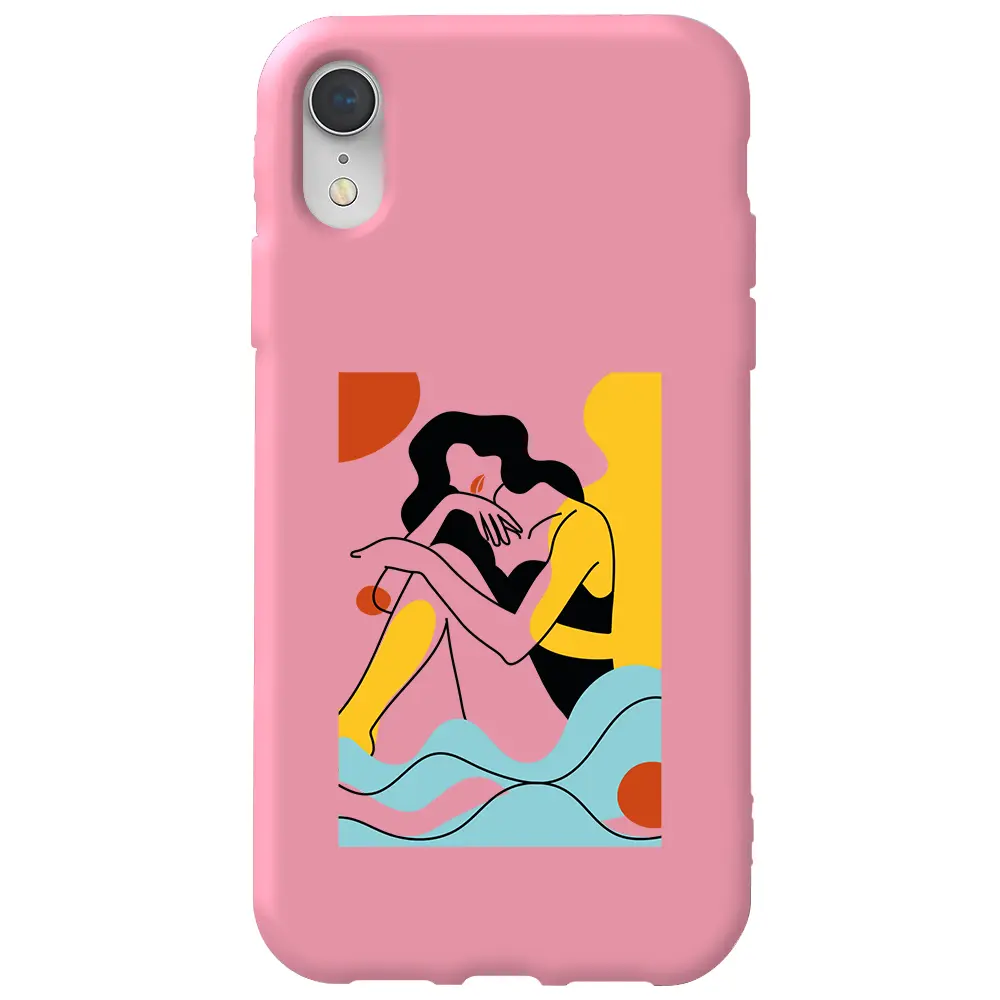 Apple iPhone XR Pembe Renkli Silikon Telefon Kılıfı - Watch Sea