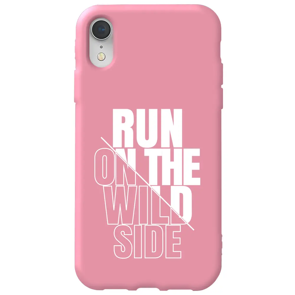Apple iPhone XR Pembe Renkli Silikon Telefon Kılıfı - Wild Side