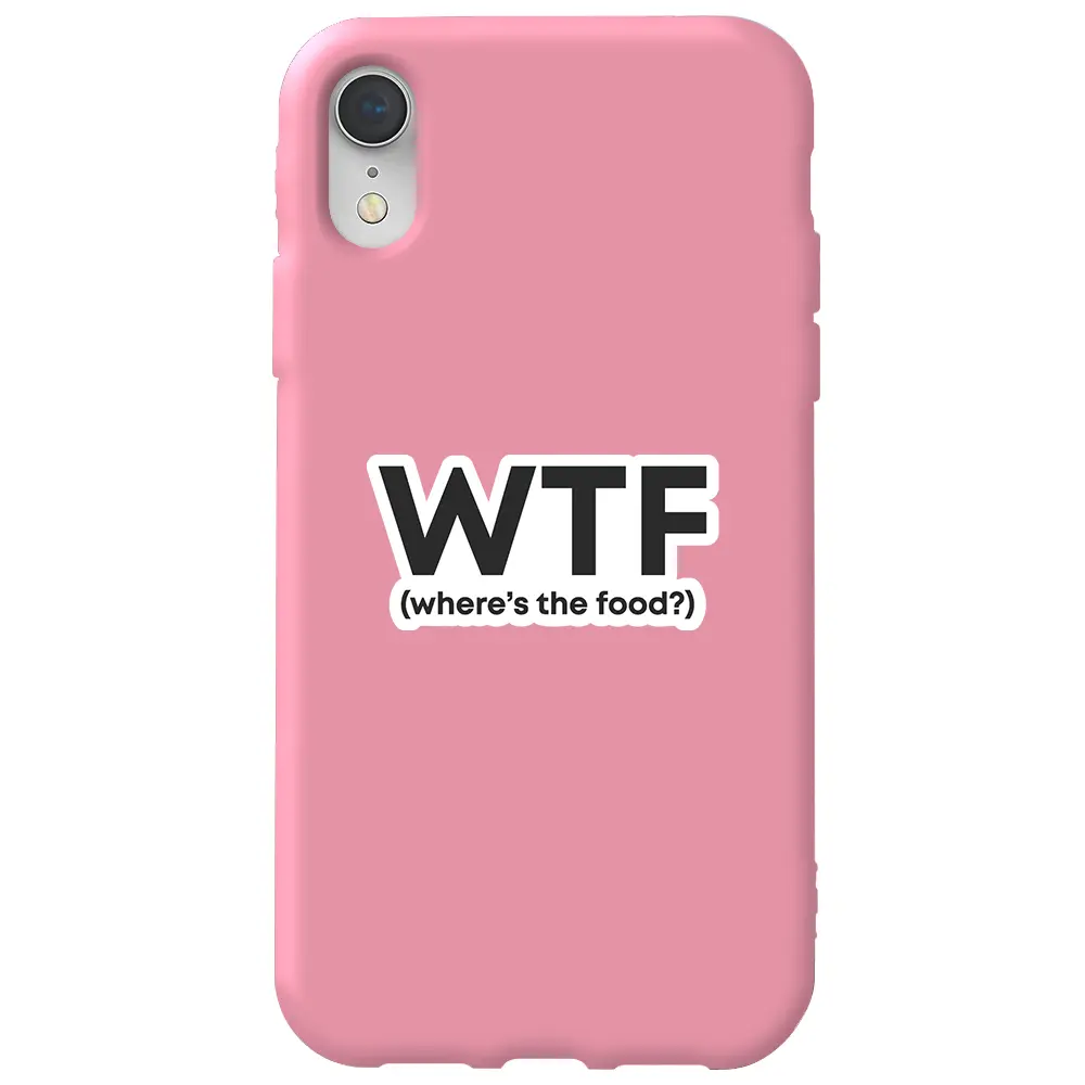 Apple iPhone XR Pembe Renkli Silikon Telefon Kılıfı - WTF