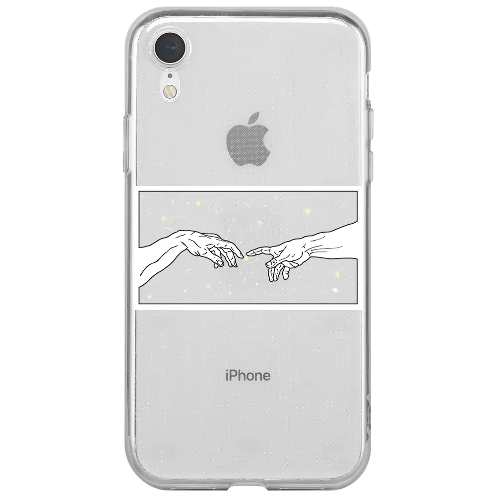 Apple iPhone XR Şeffaf Telefon Kılıfı - Adem'in Yaratılışı 2