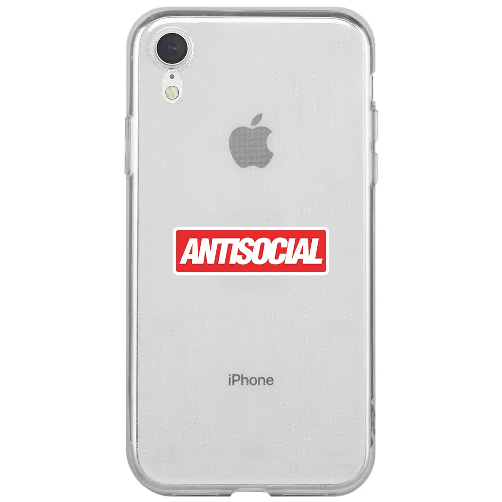 Apple iPhone XR Şeffaf Telefon Kılıfı - Anti Sosyal