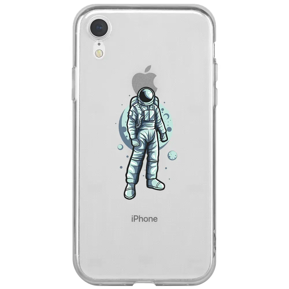 Apple iPhone XR Şeffaf Telefon Kılıfı - Astronot