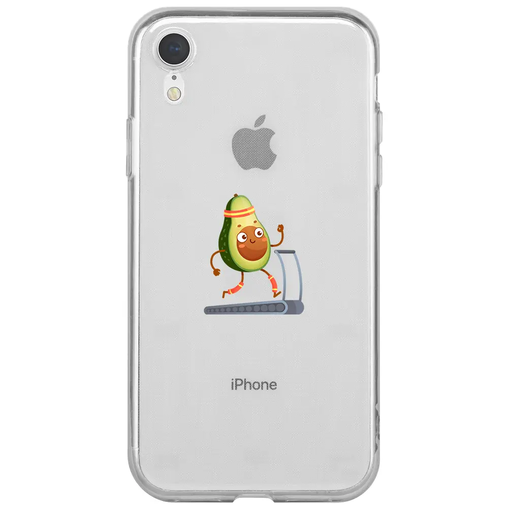 Apple iPhone XR Şeffaf Telefon Kılıfı - Avokado Run