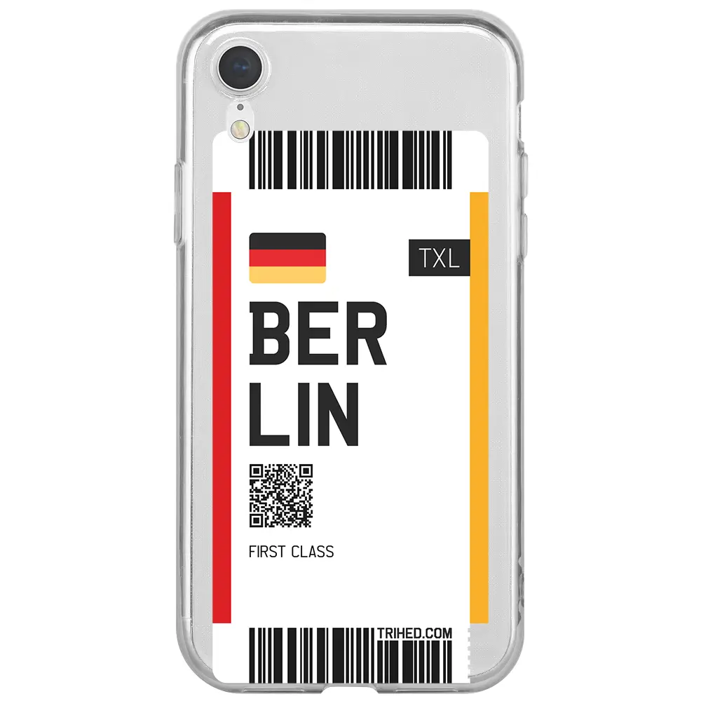 Apple iPhone XR Şeffaf Telefon Kılıfı - Berlin Bileti