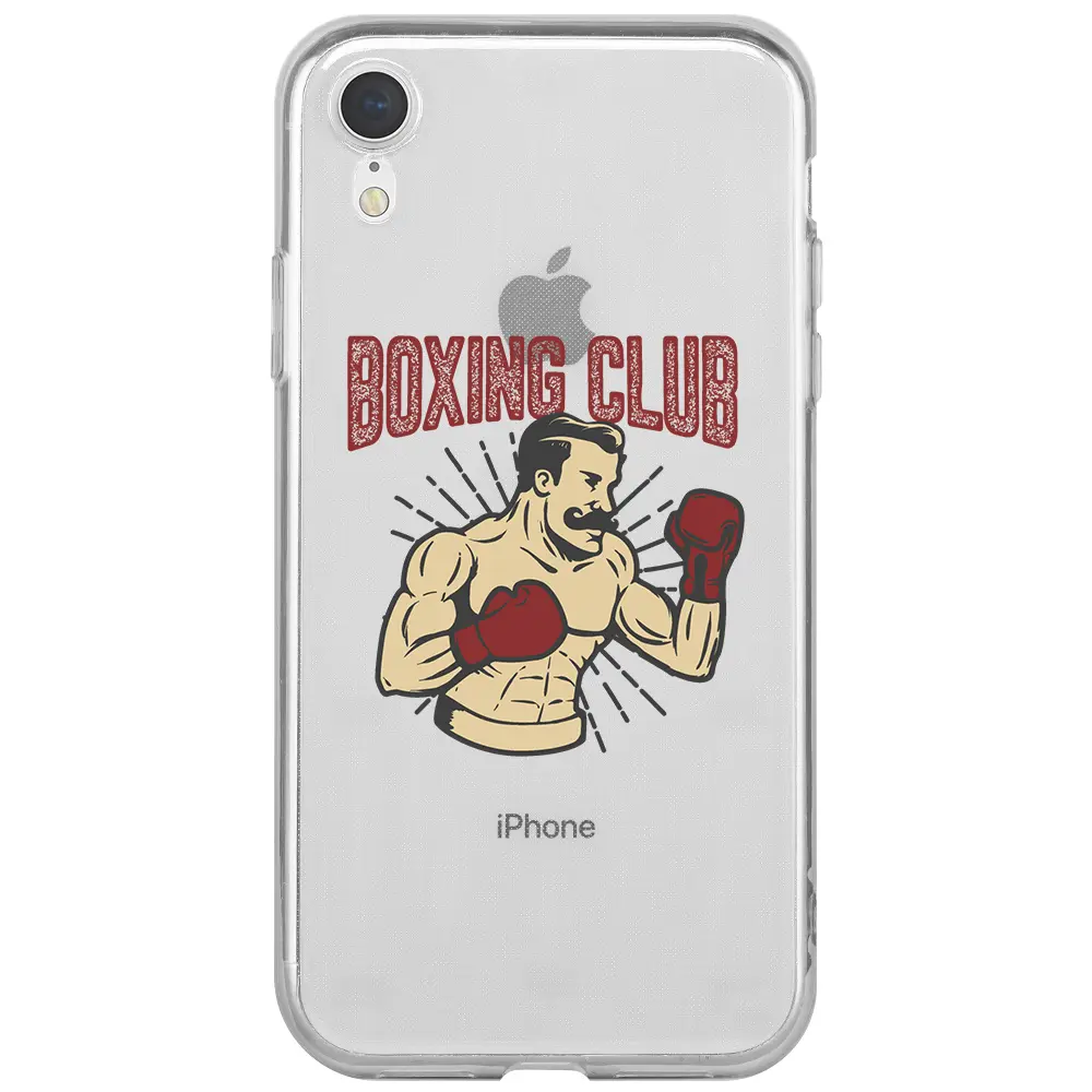 Apple iPhone XR Şeffaf Telefon Kılıfı - Boxing Club