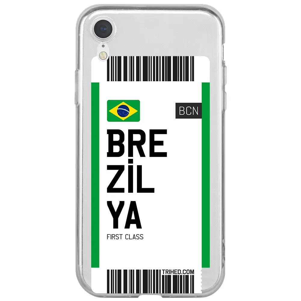 Apple iPhone XR Şeffaf Telefon Kılıfı - Brezilya Bileti
