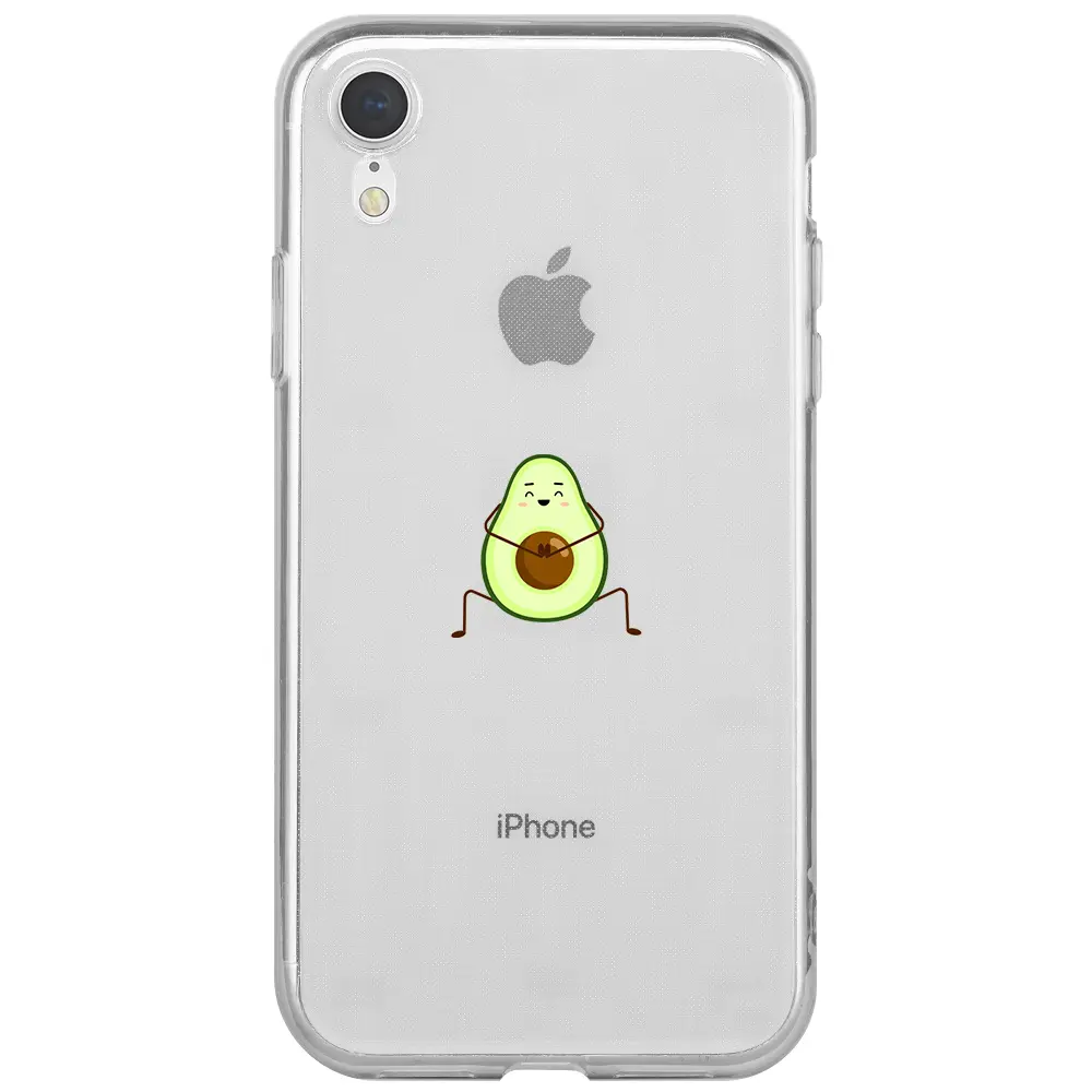 Apple iPhone XR Şeffaf Telefon Kılıfı - Cute Avokado