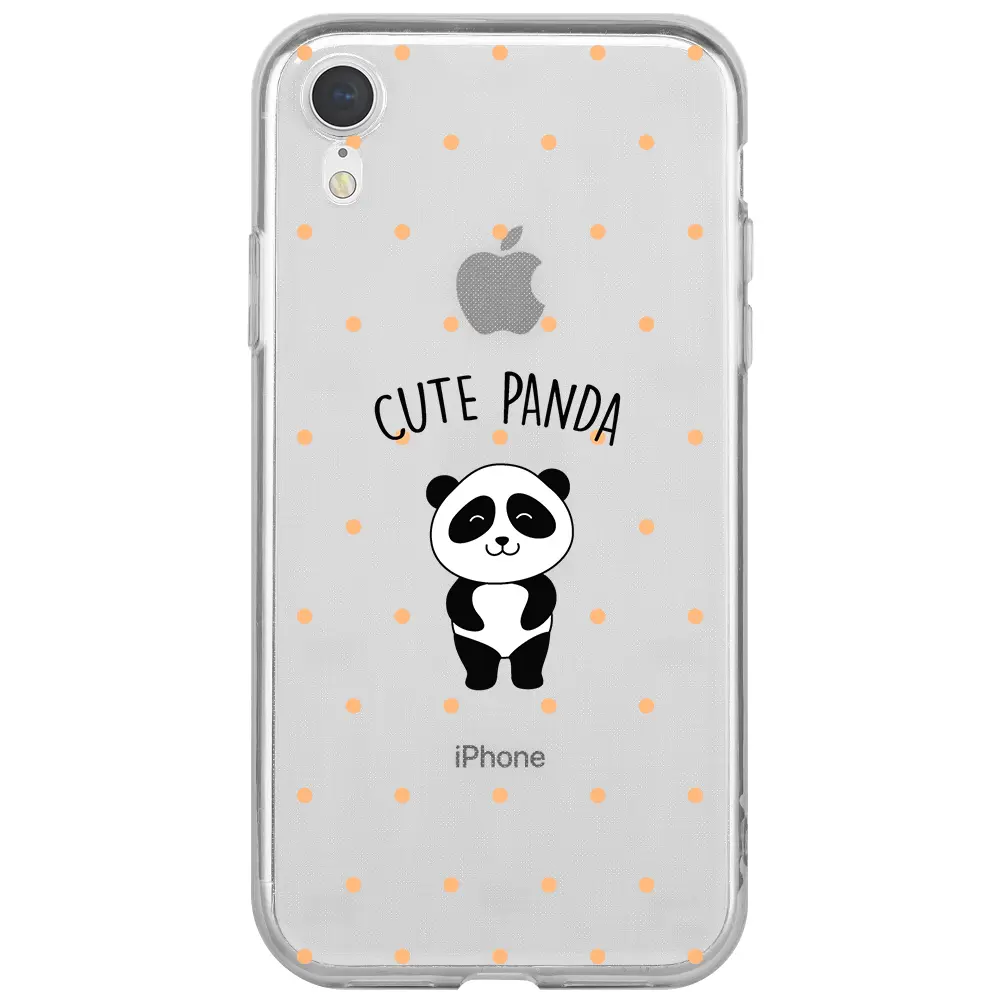 Apple iPhone XR Şeffaf Telefon Kılıfı - Cute Panda
