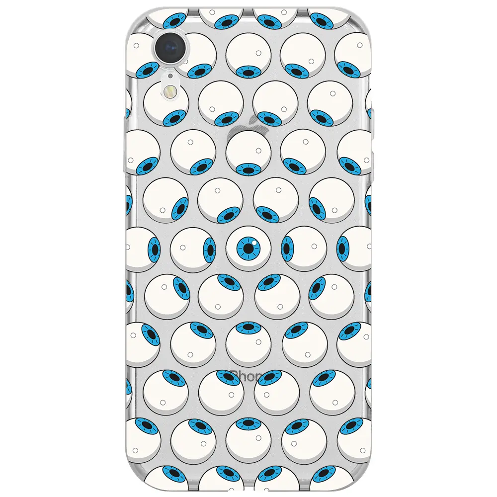 Apple iPhone XR Şeffaf Telefon Kılıfı - Eyes On You 2