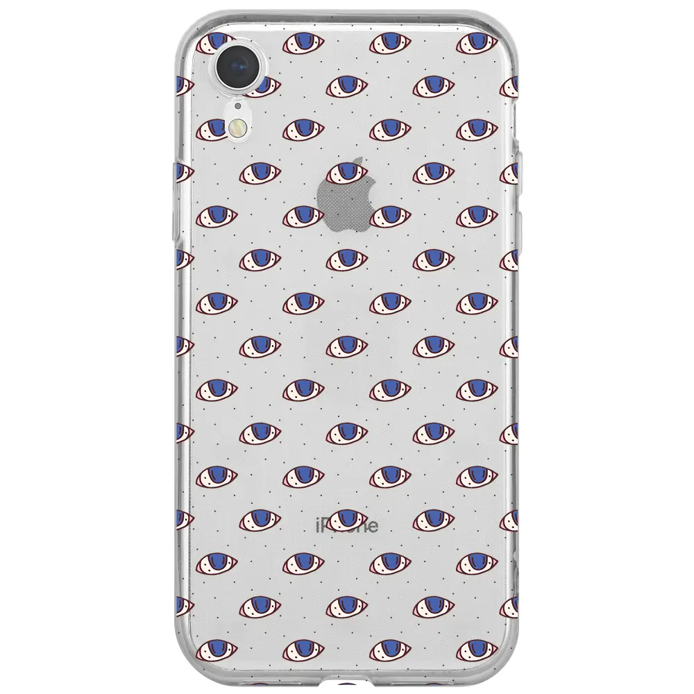 Apple iPhone XR Şeffaf Telefon Kılıfı - Eyes On You