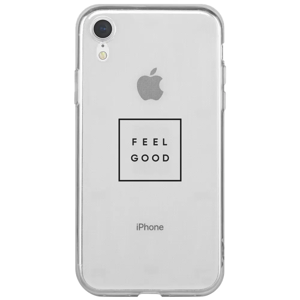 Apple iPhone XR Şeffaf Telefon Kılıfı - Feel Good