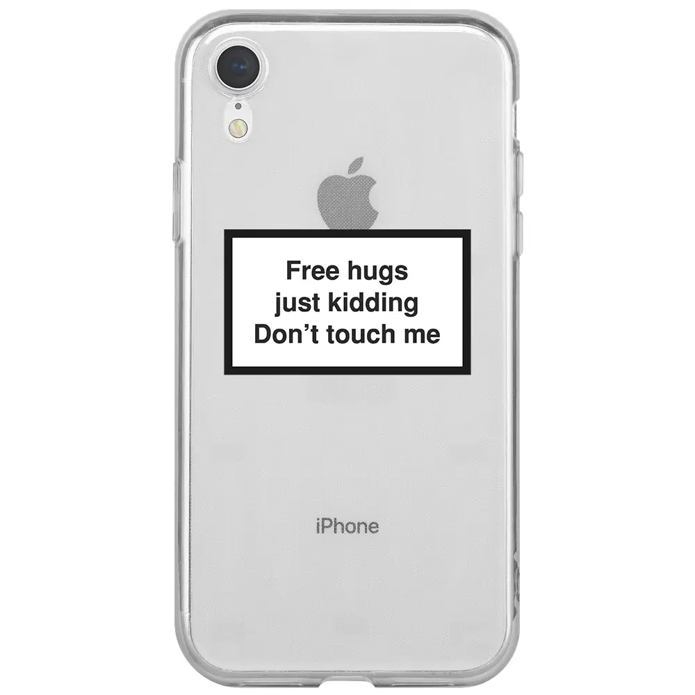 Apple iPhone XR Şeffaf Telefon Kılıfı - Free Hugs