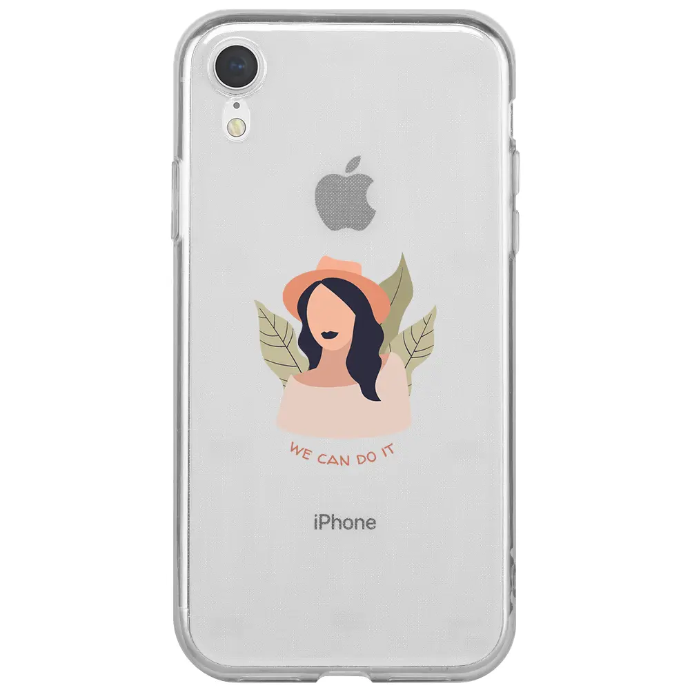 Apple iPhone XR Şeffaf Telefon Kılıfı - Girl Can